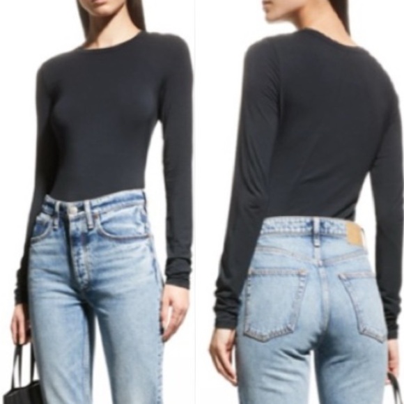 Rag & Bone Luca Long Sleeve Tee In Black Size SP - Picture 3 of 11